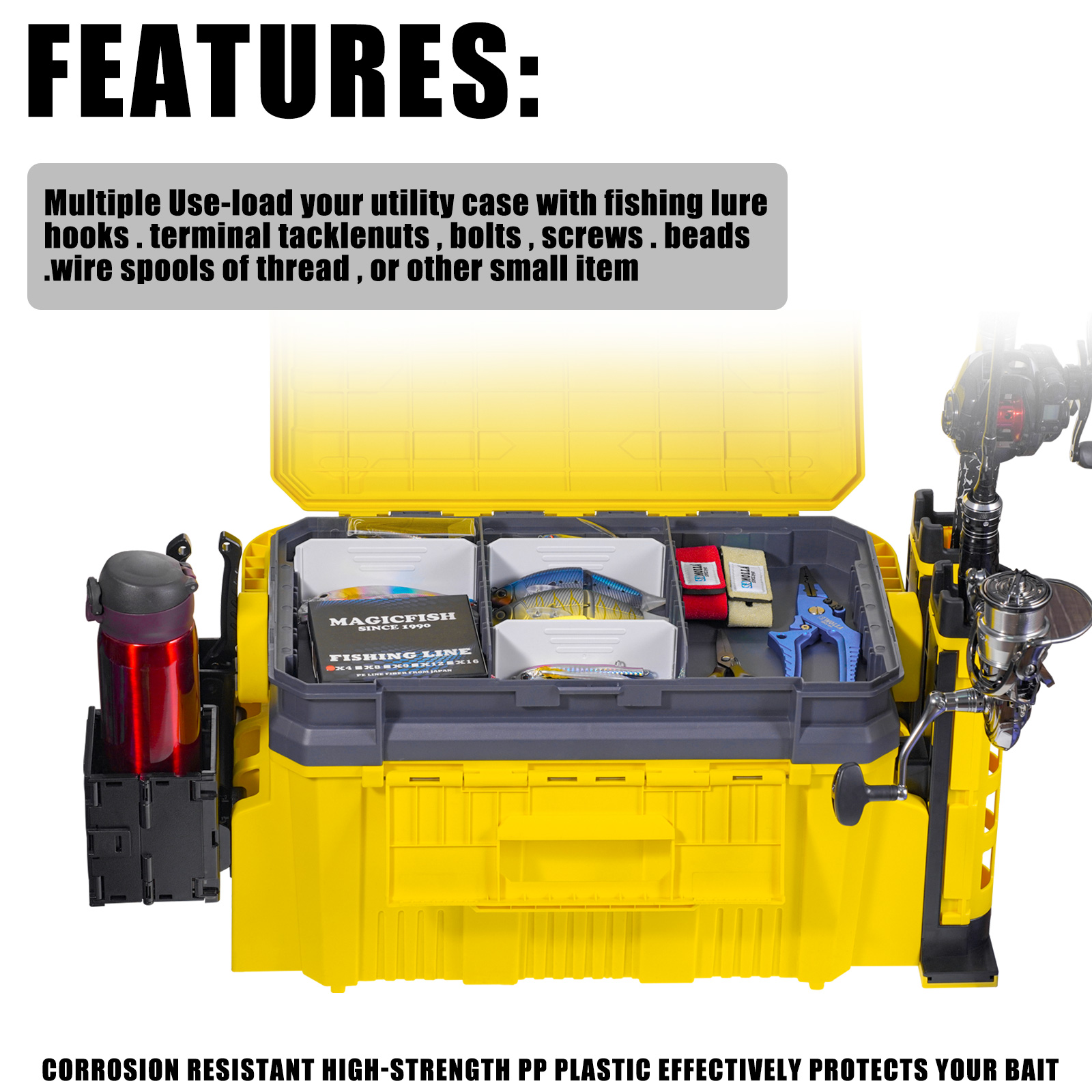 New Large Fishing Box Suit 19. - Fishing Equipment Kit review and price