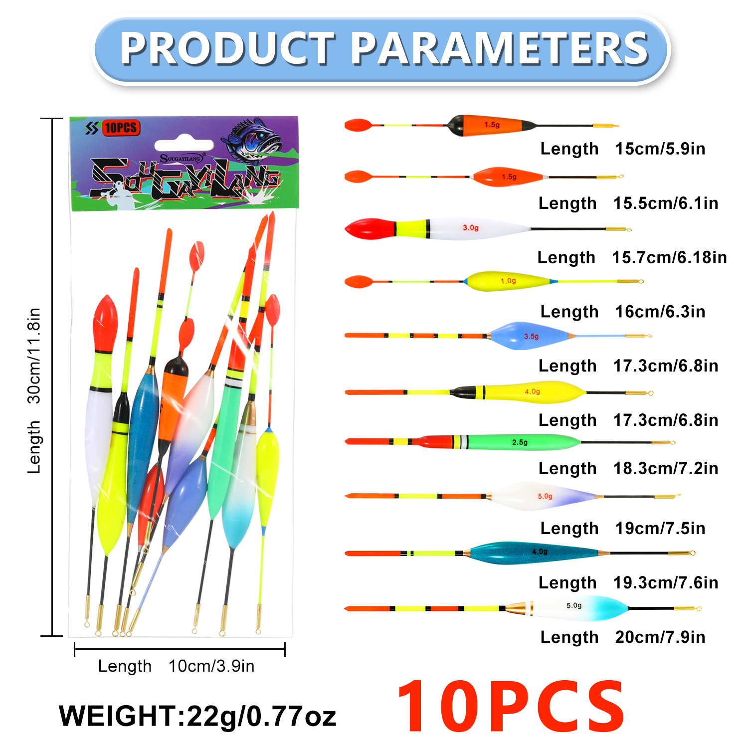 EVA Fishing Float Set 10pc 1.5 - Fishing Equipment Kit review and price